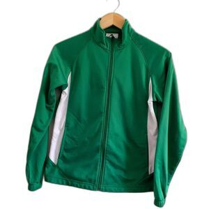 Augusta Sportswear Full Zip Green Ladies Track Jacket Small